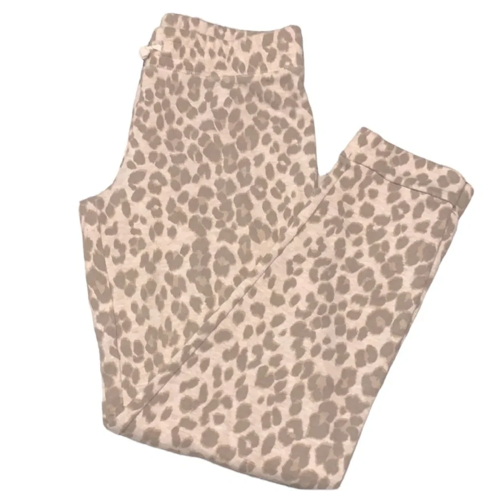 Old Navy‎ Girl's Cream & Tan Leopard Drawstring Joggers Size XL (14)